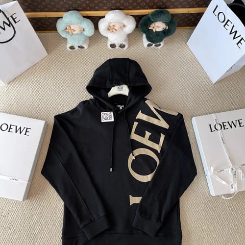 2 로에베 로고 프린팅 코튼 블렌드 후드